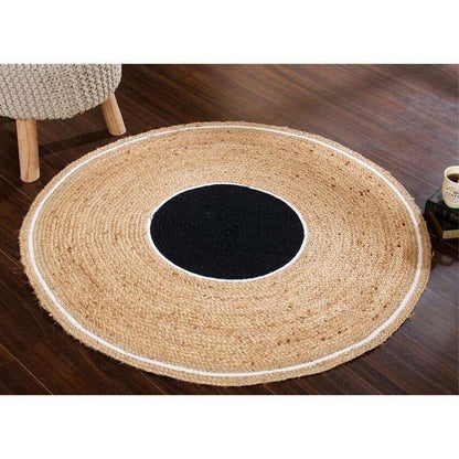 Hand Braided Jute Area Rug |  47 inches