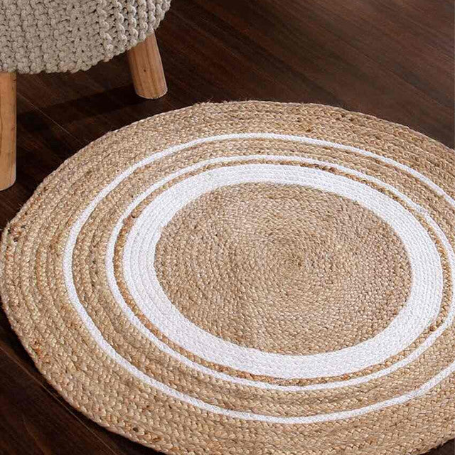 Dart Board Hand Braided Jute Rug |  35 inches