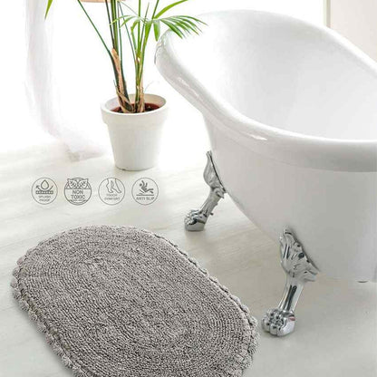 Solid Color Reversible Cotton Bathmat | Multiple Colors | 24 x 16 Inches