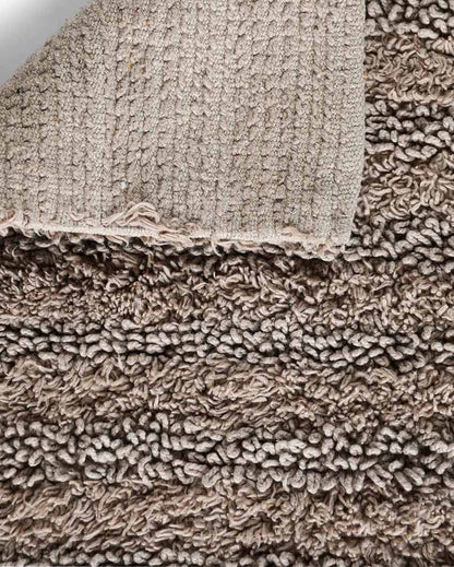 Tufted Striped Cotton Bathroom Rug | Multiple Colors | 24 x 16 inches