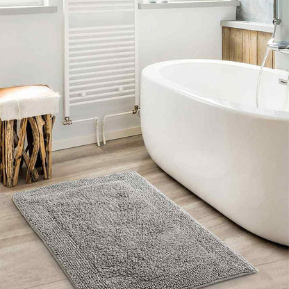 Rectangle Shaped Cotton Reversible Bathmat | Multiple Colors | 30 x 18 Inches