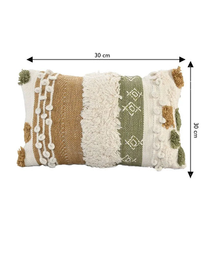 Traditional Design Cotton Lumbar Cushion | 20 x 12 inches