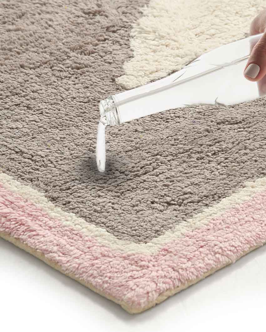 Star Print Tufted Cotton Bathmat | 31x20 inches