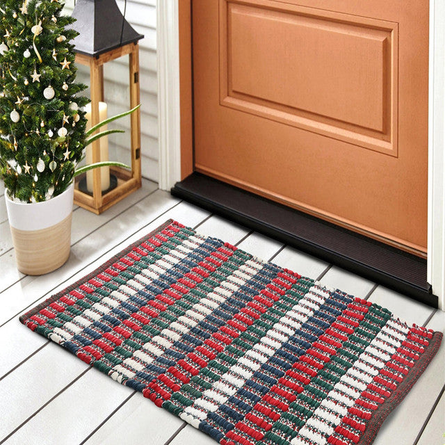 Multicolor Cotton Polyester Rug | 32 x 20 inches