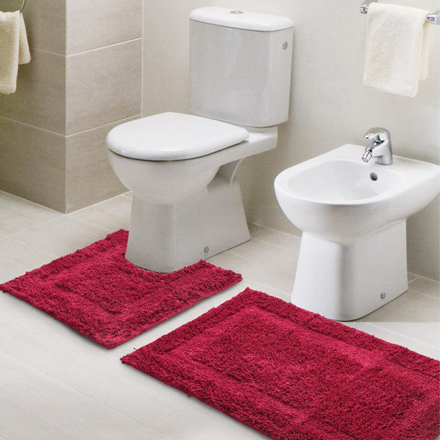 Modern Design Tufted Bathmat & Contour Set