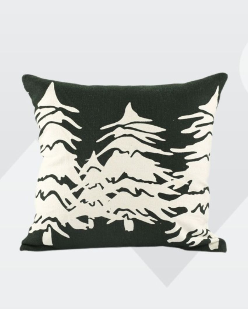 Christmas Tree Printed Cushion Cover | 18 x 18 inches