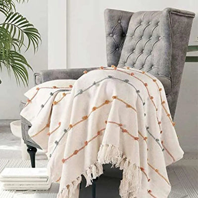 Multi Striped Cotton Throw | 60 x 50 inches