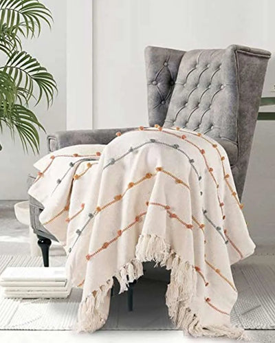 Multi Striped Cotton Throw| 60x50 inches