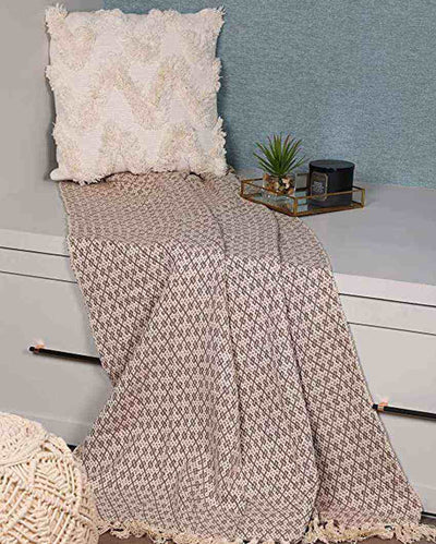 Subtle Pattern Cotton Throw