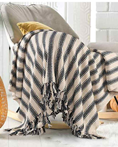 Handwoven Strip Cotton Throws