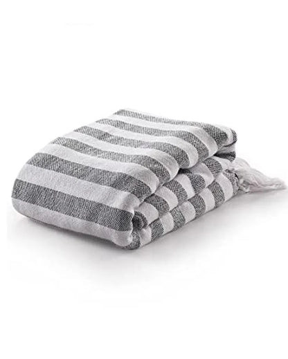 Beautiful Woven Striped Design Cotton Throw