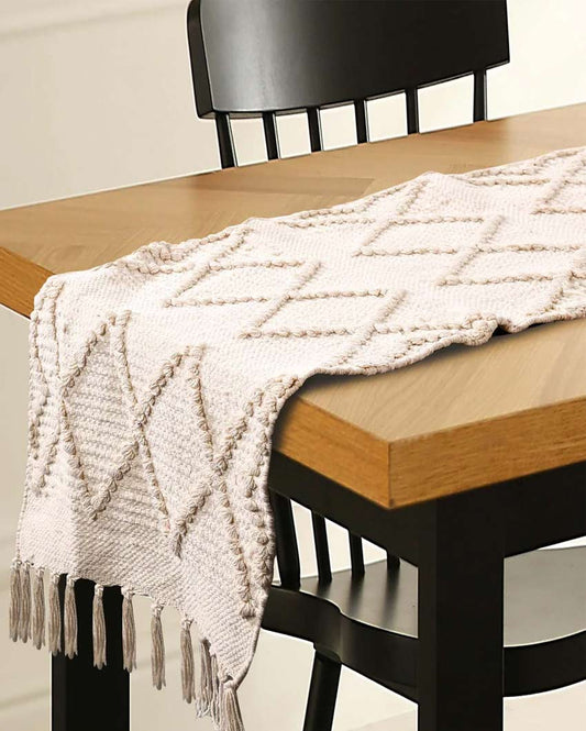 Beautiful Handwoven Cotton Table Runner | 71x14 inches