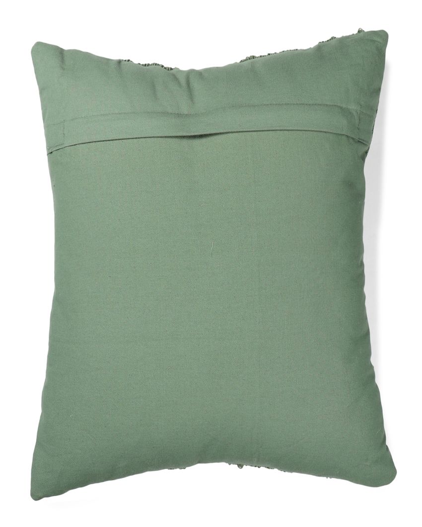 Soft Green Loop Tufted Cushion Cover | 18 x 18 inches