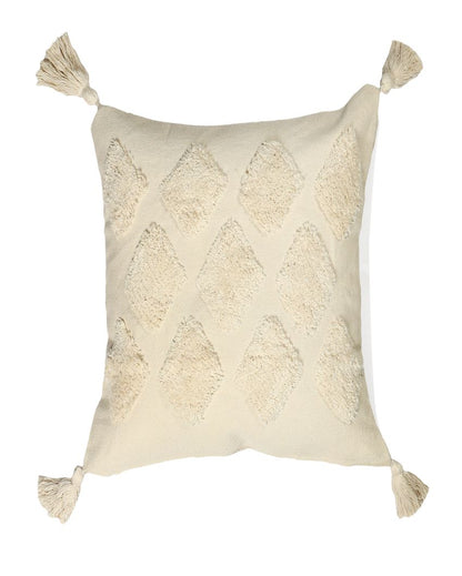 Cotton Diamond Tufted Cushion Cover | 18 x 18 inches