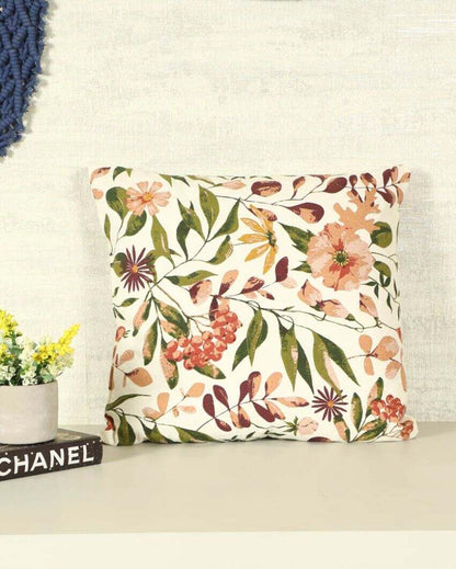 Vibrant Flora Cotton Cushion | 18 x 18 inches