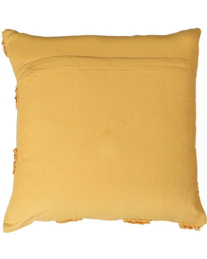 Yellow Curves Cotton Cushion Cover | 18 x 18 inches