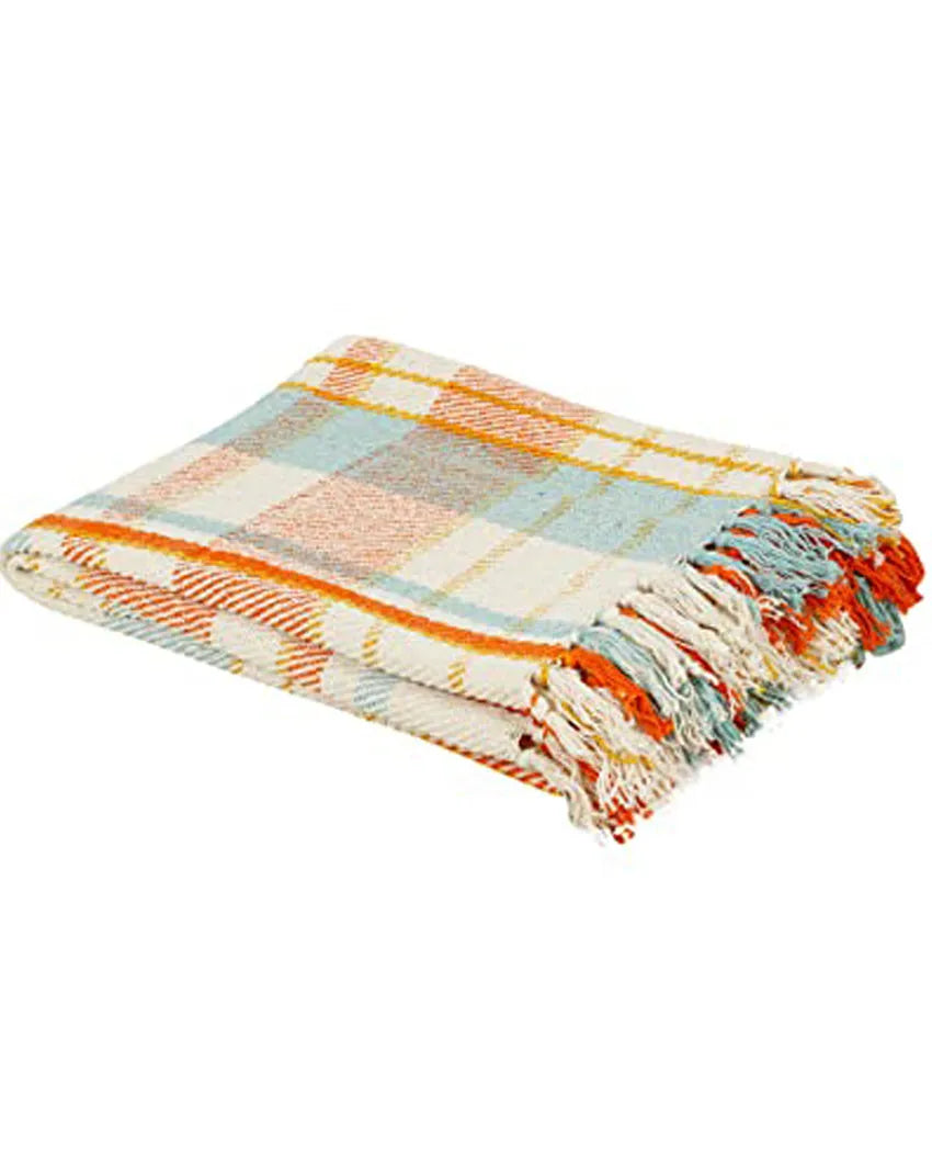 Multicolor Premium Cotton Throw | 59 x 49 inches