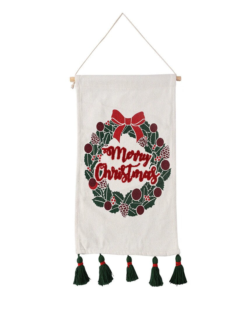 Merry Christmas Wall Hanging | 16 x 6 inches