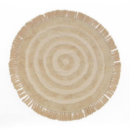 Round Natural Cotton Rug | 40 inches