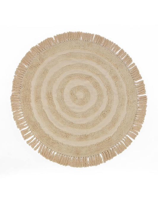 Round Natural Cotton Rug| 40 inches