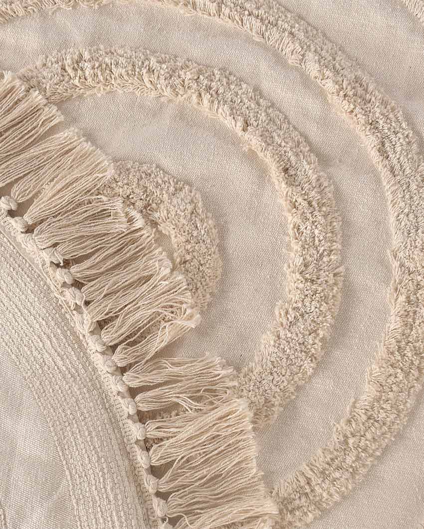 Round Natural Cotton Rug| 40 inches
