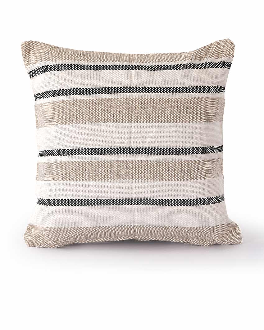 Chic Striped Cotton Cushion Cover | 18x18 inches