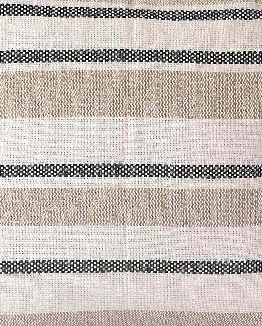 Chic Striped Cotton Cushion Cover | 18x18 inches