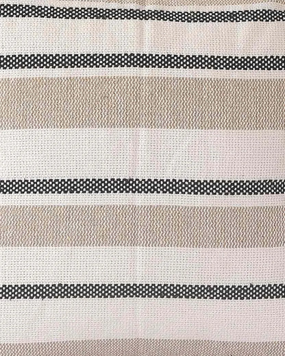 Chic Striped Cotton Cushion Cover | 18x18 inches