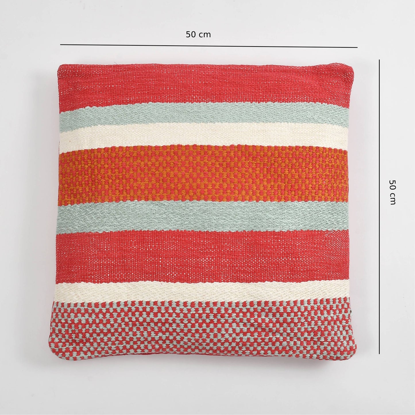 Multi Striped Cotton Cushion Cover | 20 x 20 inches