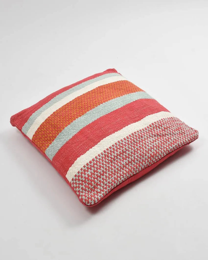 Multi Striped Cotton Cushion Cover | 20 x 20 inches