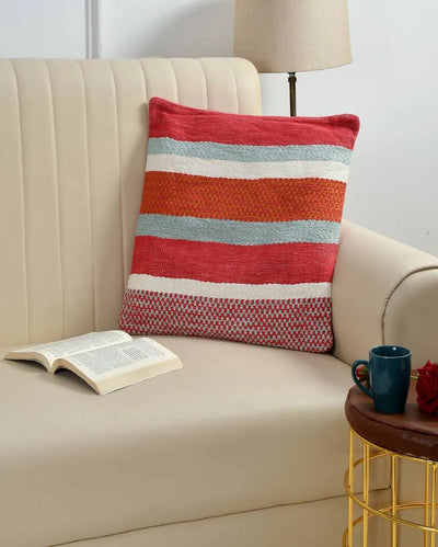 Multi Striped Cotton Cushion Cover | 20 x 20 inches