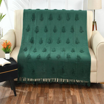 Nic Green Cotton Throw | 63 x 51 inches