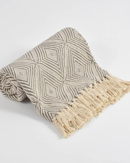 Diamond Weave Cotton Comfort Throw | 63 x 47 inches