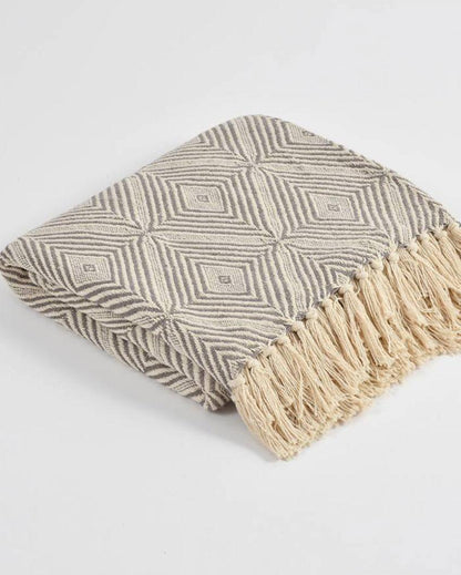 Diamond Weave Cotton Comfort Throw | 63 x 47 inches