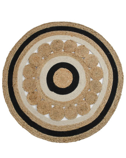 Braided Round Reversible Jute Rug | 35 inches