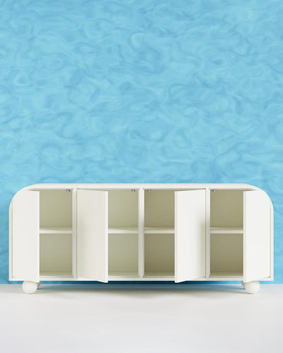 Stylish White Santorini Sideboard | 71 x 16 x 30 inches