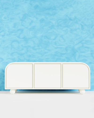 Functional White Santorini TV Cabinet | 63 x 18 x 24 inches