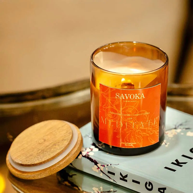 Savoka Meditate Soy Candle I Cypress, Juniper & Citrus Default Title