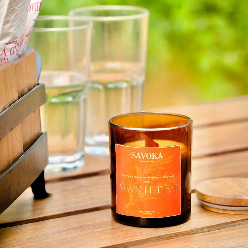 Savoka Manifest Soy Candle I Mandarin, Rosemary & Cedarwood Default Title