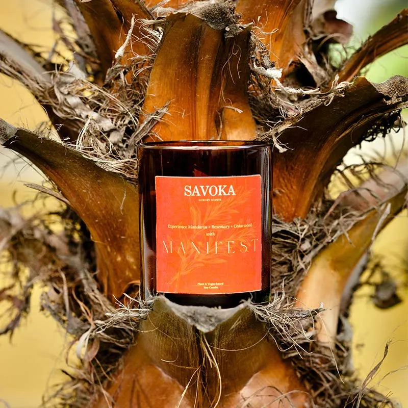 Savoka Manifest Soy Candle I Mandarin, Rosemary & Cedarwood Default Title