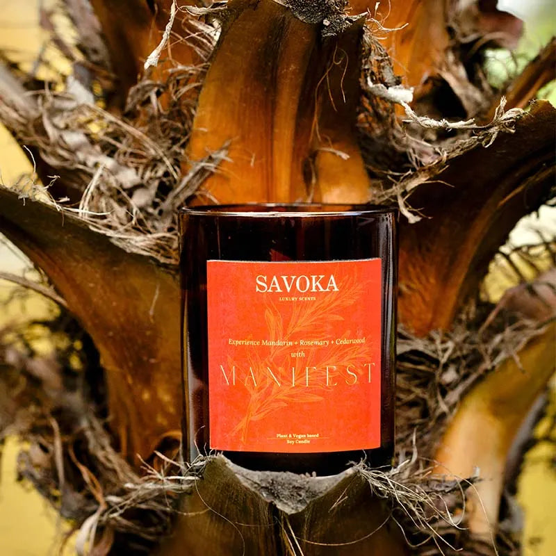 Savoka Manifest Soy Candle I Mandarin, Rosemary & Cedarwood Default Title