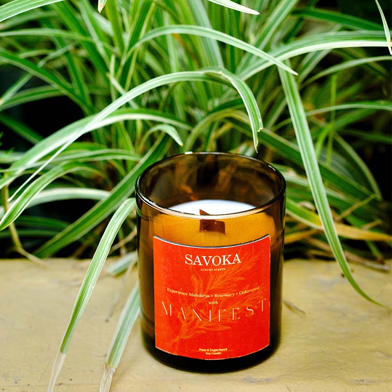 Savoka Manifest Soy Candle I Mandarin, Rosemary & Cedarwood Default Title