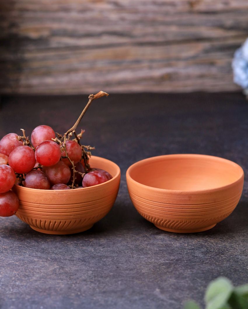 Dry Fruits Special Terracotta Bowls | 4 x 2 inches