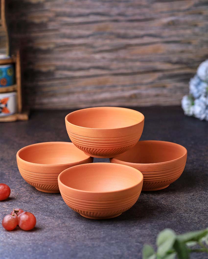 Dry Fruits Special Terracotta Bowls | 4 x 2 inches