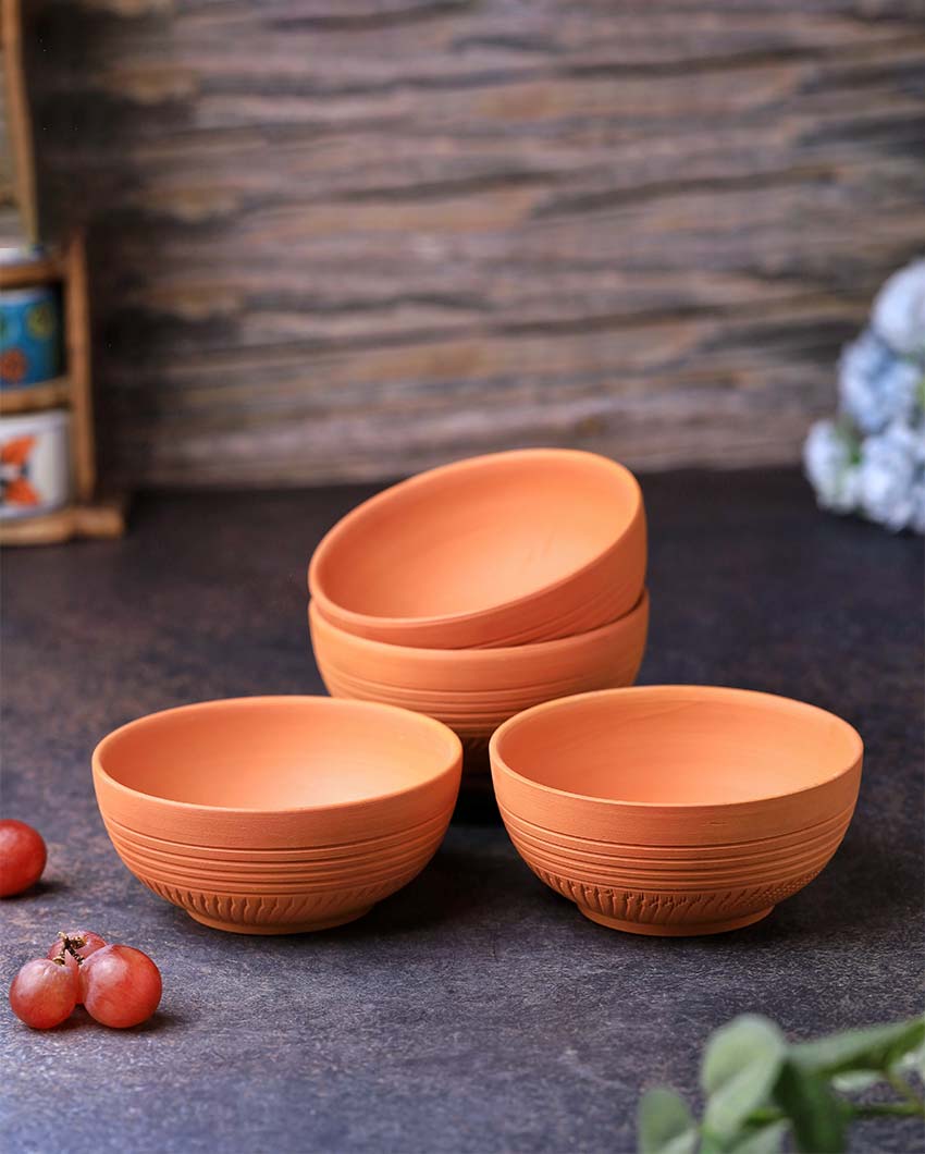 Dry Fruits Special Terracotta Bowls | 4 x 2 inches