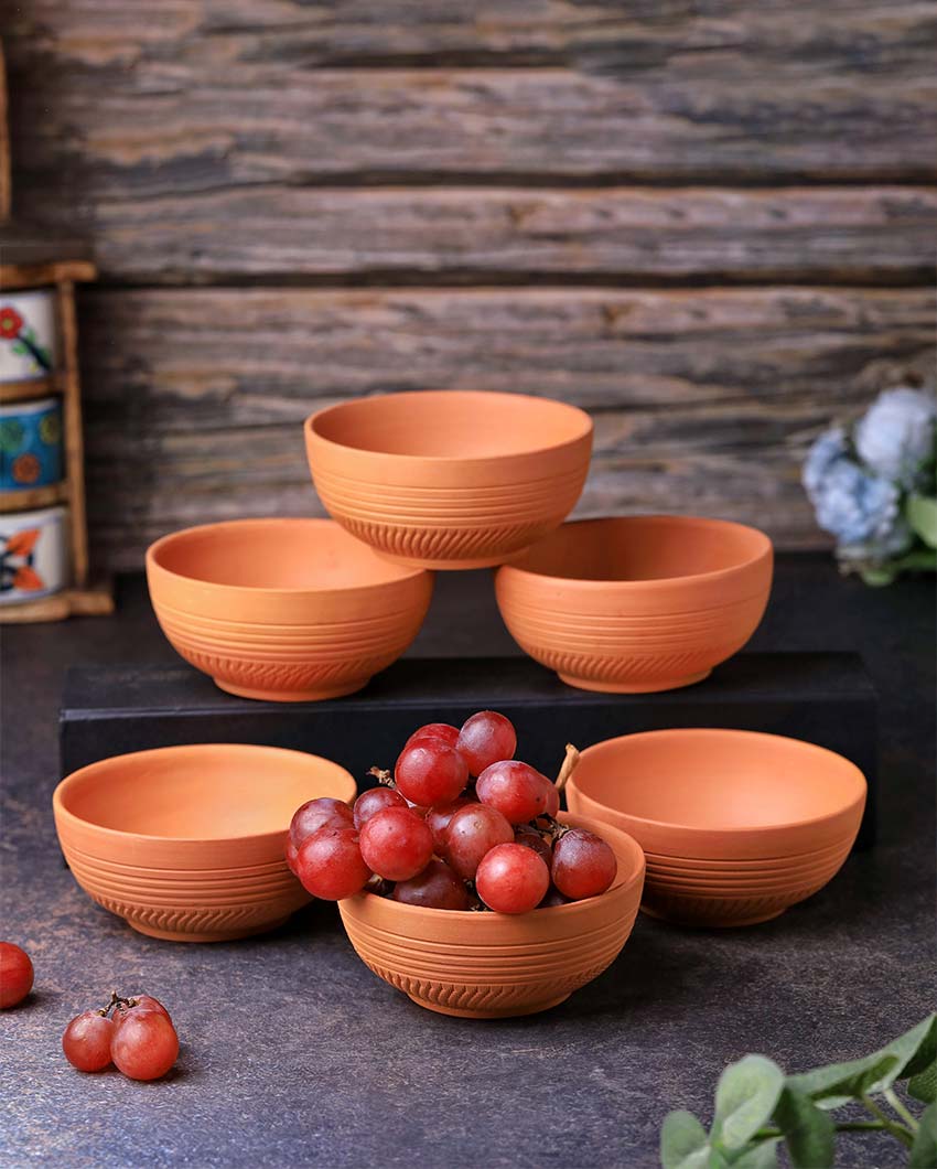 Dry Fruits Special Terracotta Bowls | 4 x 2 inches