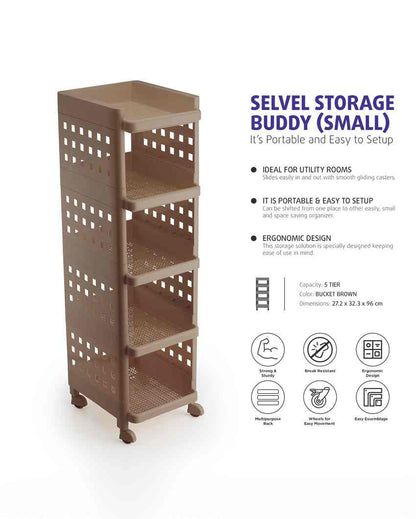 Multipurpose Fruits & Vegetable Polycarbonate 5 Tier Rack