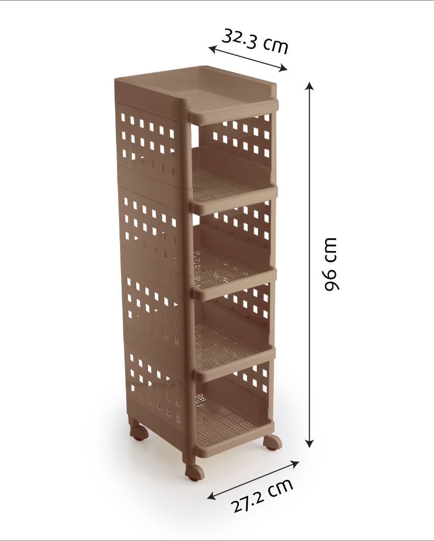 Multipurpose Fruits & Vegetable Polycarbonate 5 Tier Rack