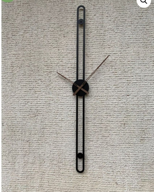Long Pipe Metal Wall Clock