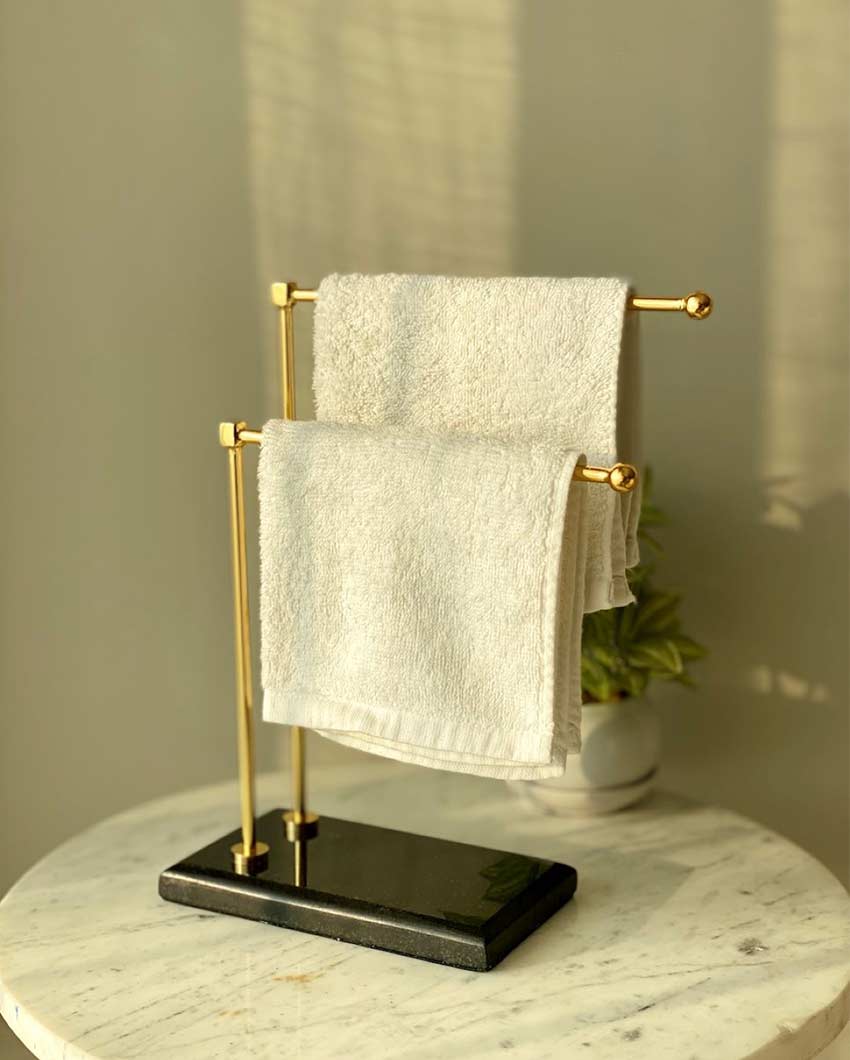 Melrose Hand Towel Stand Black & Gold